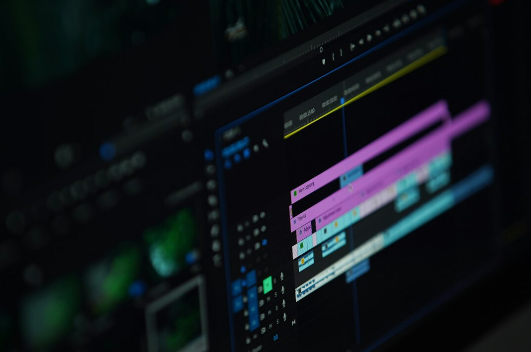 video editor working on timeline