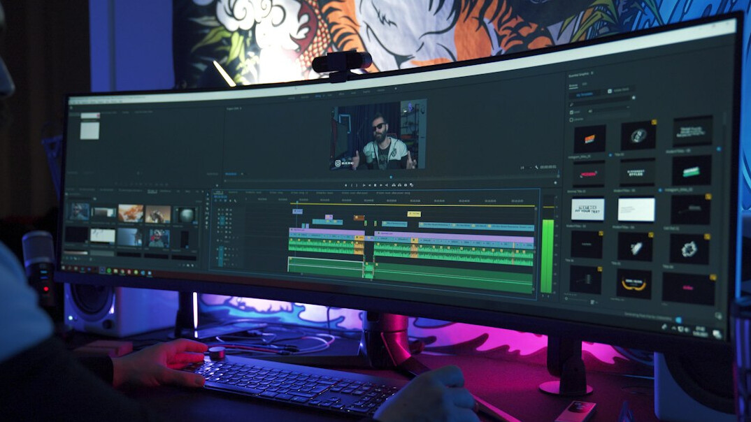 aspiring video editor practicing